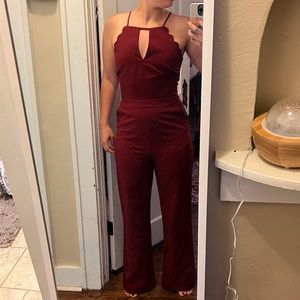Burgundy Jumpsuit